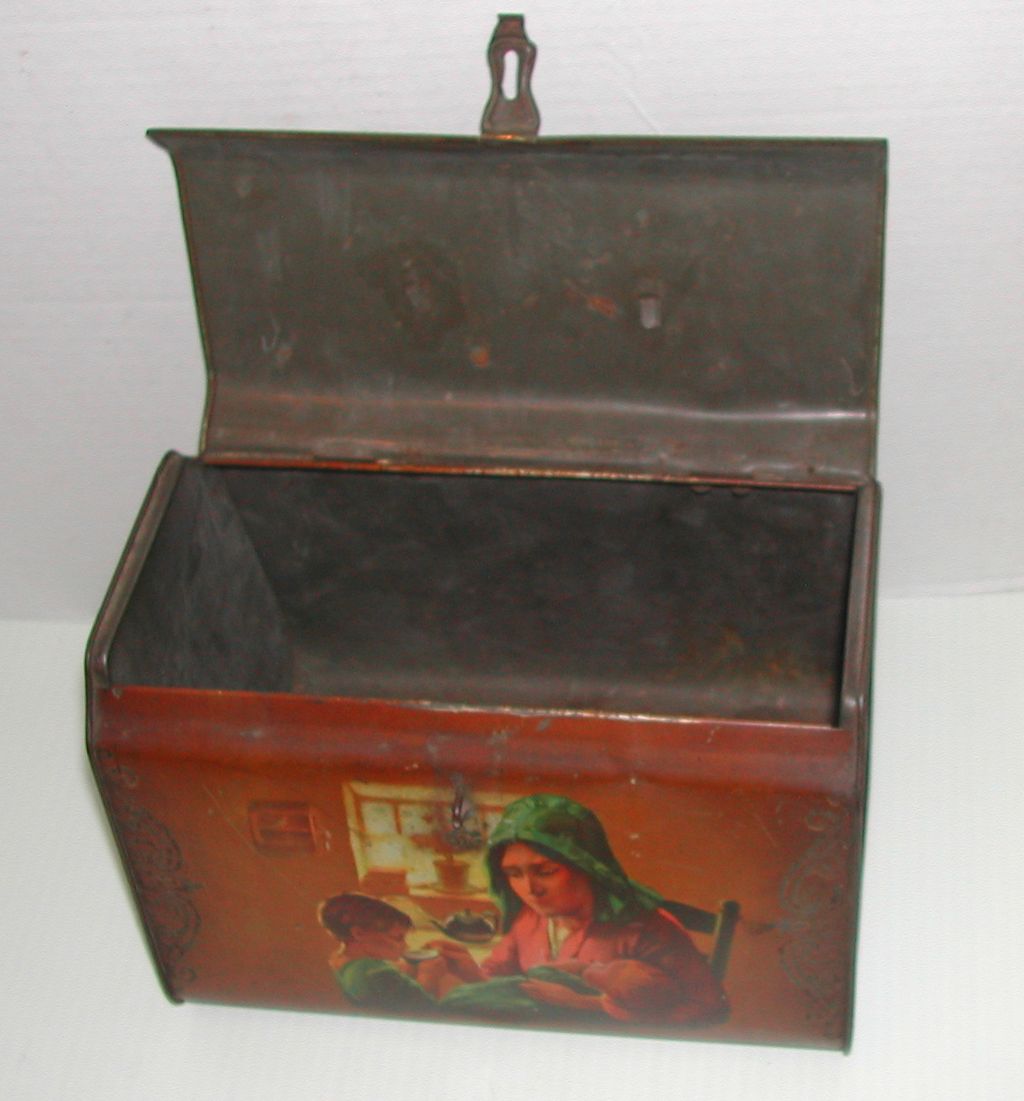 Vintage c. 1920 British Tea Caddy Advertising Tin Vintage c. 1920 British Tea Caddy Advertising Tin