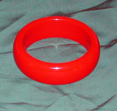 Vintage Red Bakelite Wide Bangle Bracelet Vintage Red Bakelite Wide Bangle Bracelet
