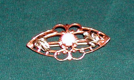 Vintage Opal Gold Filled Filigree Pin Brooch Vintage Opal Gold Filled Filigree Pin Brooch