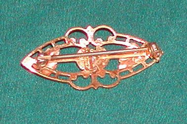 Vintage Opal Gold Filled Filigree Pin Brooch Vintage Opal Gold Filled Filigree Pin Brooch
