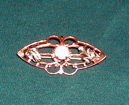 Vintage Opal Gold Filled Filigree Pin Brooch Vintage Opal Gold Filled Filigree Pin Brooch