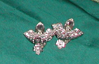 Vintage c. 1950s Rhinestone Earrings Unmarked Weiss Vintage c. 1950s Rhinestone Earrings Unmarked Weiss