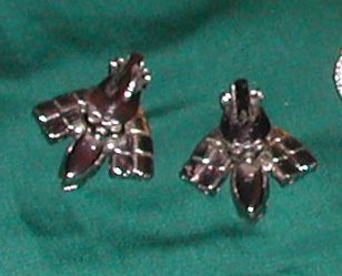 Vintage c. 1950s Rhinestone Earrings Unmarked Weiss Vintage c. 1950s Rhinestone Earrings Unmarked Weiss
