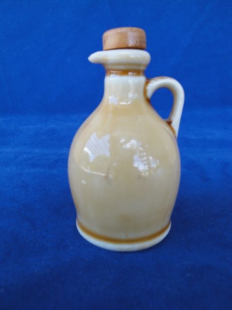 Vintage Yellow Miniature Jug with Original Cork Stopper Vintage Yellow Miniature Jug with Original Cork Stopper