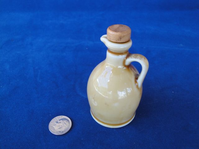 Vintage Yellow Miniature Jug with Original Cork Stopper Vintage Yellow Miniature Jug with Original Cork Stopper