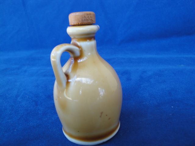 Vintage Yellow Miniature Jug with Original Cork Stopper Vintage Yellow Miniature Jug with Original Cork Stopper