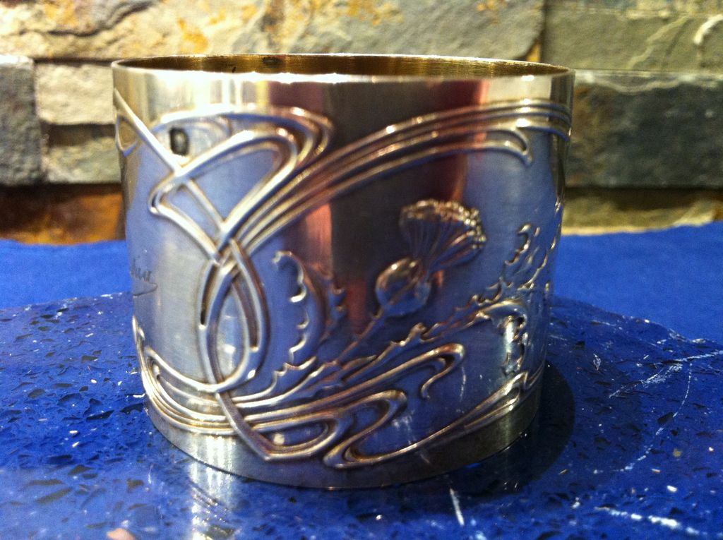 19th Century French Sterling 950/1000 Napkin Ring by Louis Coignet 19th Century French Sterling 950/1000 Napkin Ring by Louis Coignet