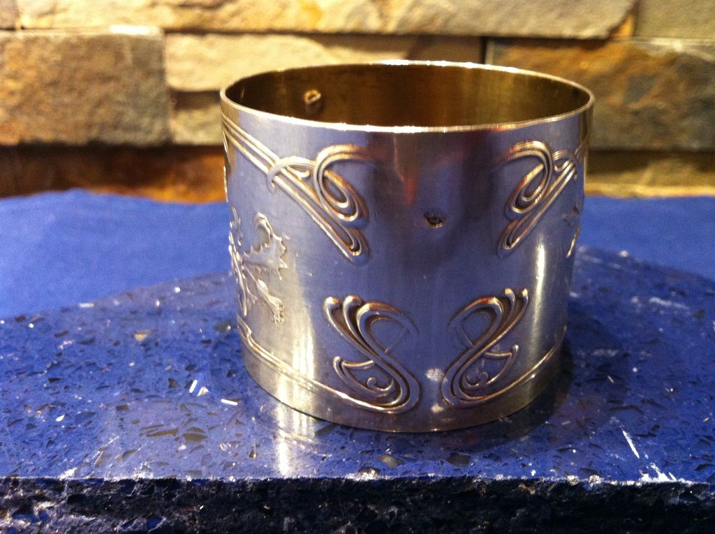 19th Century French Sterling 950/1000 Napkin Ring by Louis Coignet 19th Century French Sterling 950/1000 Napkin Ring by Louis Coignet