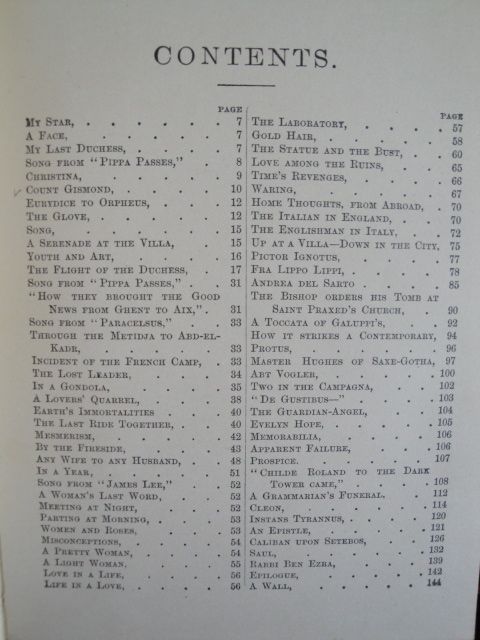 Robert Browning's Poems" with a Dedication to Tennyson dated 1872 Robert Browning's Poems" with a Dedication to Tennyson dated 1872