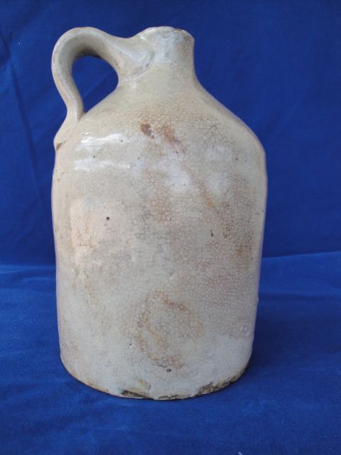 Antique SOUTHERN POTTERY Salt-Glaze Crock Whisky Jug 1 ½ Quart Circa 1900's Antique SOUTHERN POTTERY Salt-Glaze Crock Whisky Jug 1 ½ Quart Circa 1900's