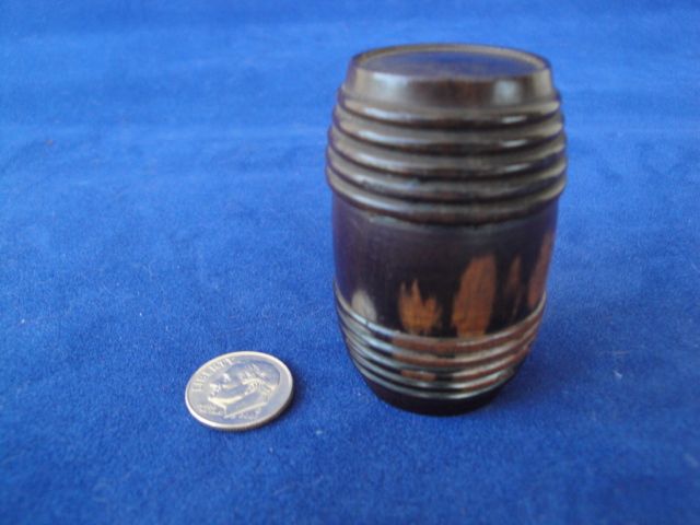 Civil War Era Barrel Shape Traveling or Pocket Inkwell 1850's - 60's Civil War Era Barrel Shape Traveling or Pocket Inkwell 1850's - 60's