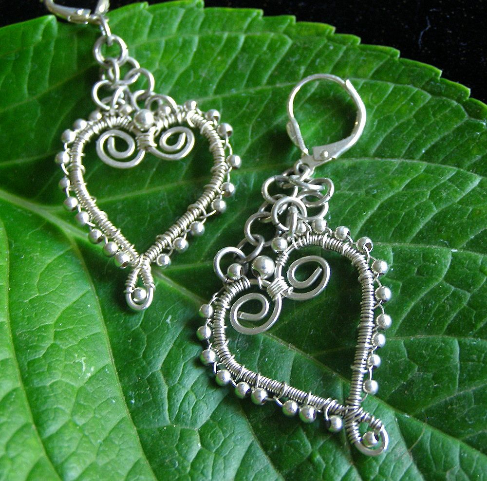 Sterling Wire Heart Earrings Sterling Wire Heart Earrings