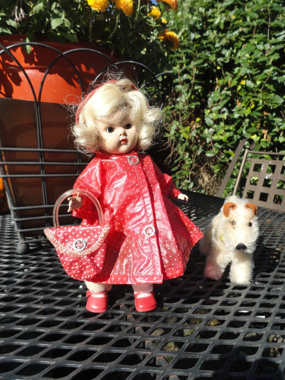 Vogue Ginny Red Dress & Raincoat Outfit 1957 - mid 1960s Vogue Ginny Red Dress & Raincoat Outfit 1957 - mid 1960s