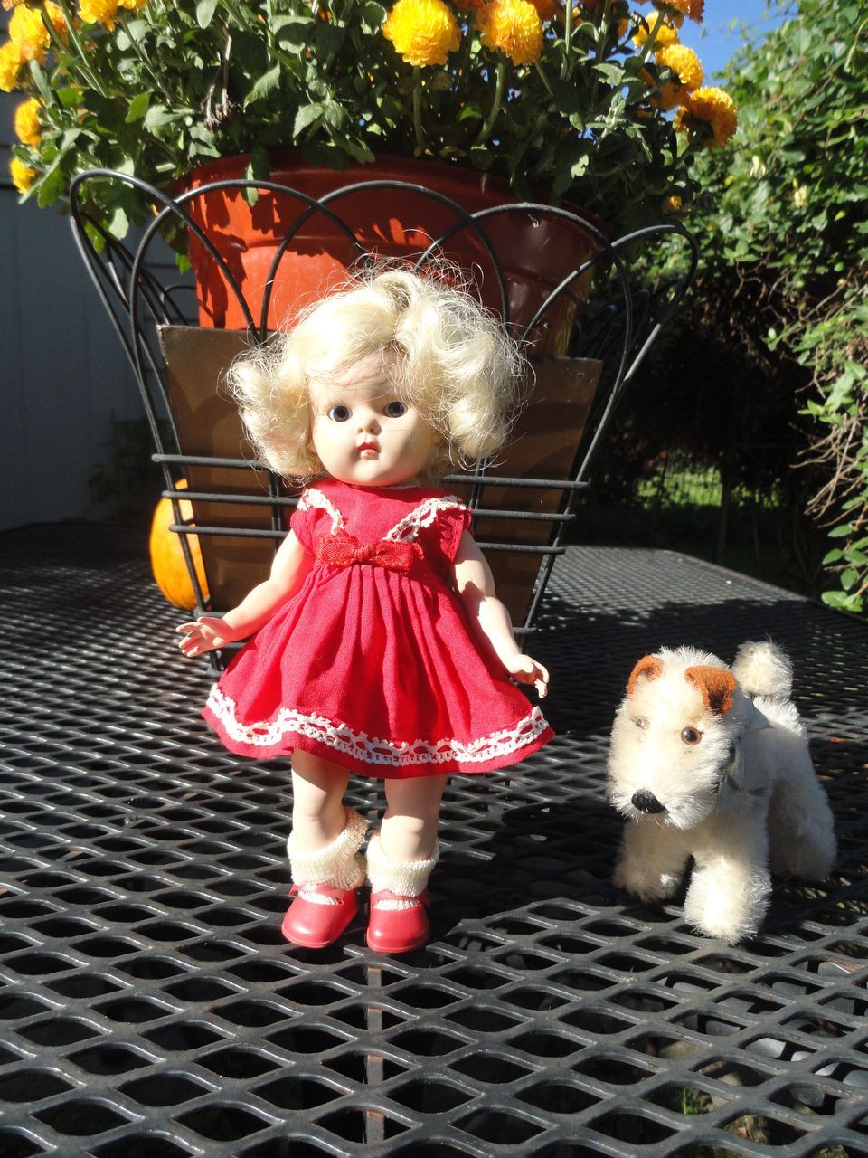 Vogue Ginny Red Dress & Raincoat Outfit 1957 - mid 1960s Vogue Ginny Red Dress & Raincoat Outfit 1957 - mid 1960s