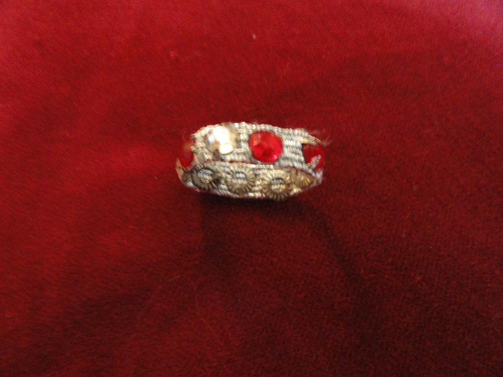 Vintage Madame Alexander Cissy Red and "Diamond" Rhinestone Silver Elastic Bracelet Vintage Madame Alexander Cissy Red and "Diamond" Rhinestone Silver Elastic Bracelet