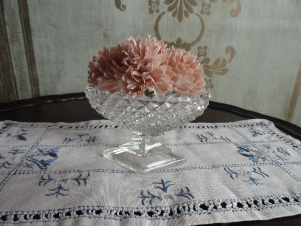 Pressed Glass Oval Doll Bowl Pressed Glass Oval Doll Bowl