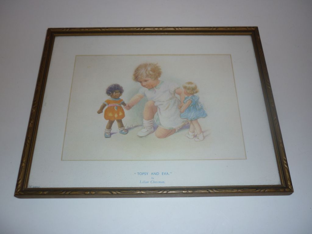 1920's Framed Print TOPSY and EVA Dolls by Lilian Cheesman 1920's Framed Print TOPSY and EVA Dolls by Lilian Cheesman