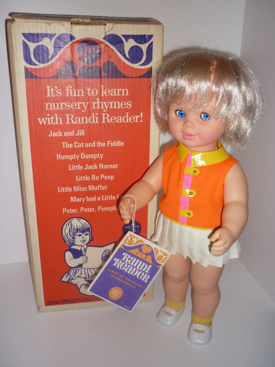 1967-69 Mattel Randi Reader Doll -Unplayed with- Original box 1967-69 Mattel Randi Reader Doll -Unplayed with- Original box