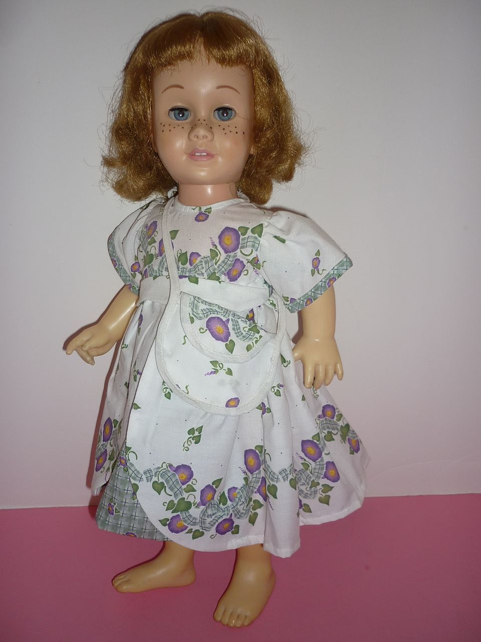 Mattel - Chatty Cathy Doll -1960's Blonde Bob - Daisy Kingdom Dress & Purse Mattel - Chatty Cathy Doll -1960's Blonde Bob - Daisy Kingdom Dress & Purse