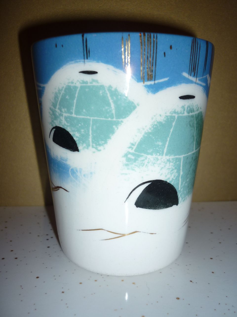 Matthew Adams -Alaska Series Pottery- CUP ~Igloos~ 1950's-1960's Matthew Adams -Alaska Series Pottery- CUP ~Igloos~ 1950's-1960's
