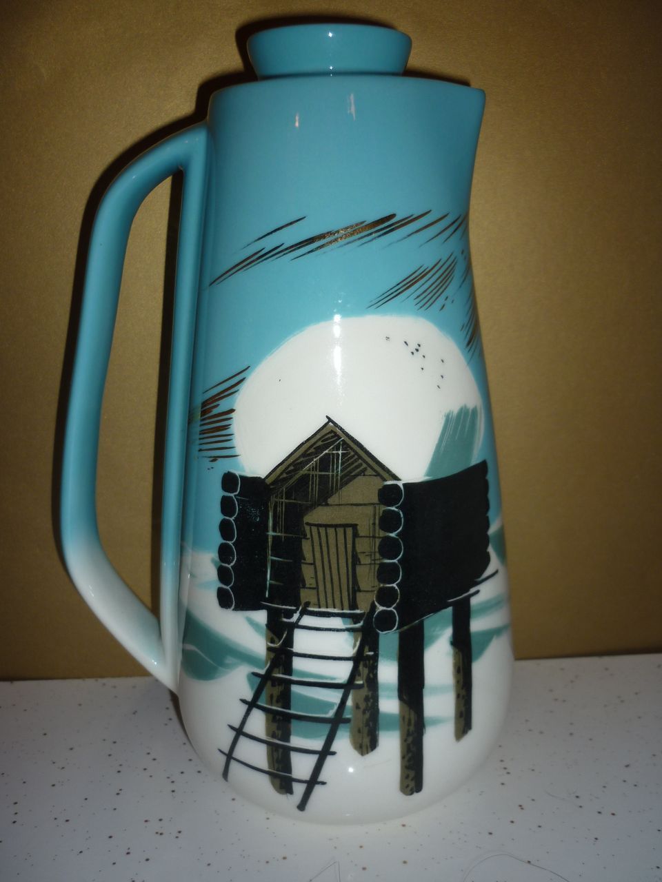 Matthew Adams ~Alaska Series-Cabin~ Coffee Pot-HTF! Signed & Numbered Mid-Mod Matthew Adams ~Alaska Series-Cabin~ Coffee Pot-HTF! Signed & Numbered Mid-Mod