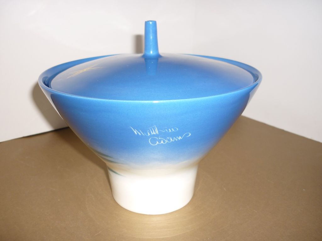 Matthew Adams-Tapered Covered Dish~Cabin~ Mid-Mod Alaska Series Piece Matthew Adams-Tapered Covered Dish~Cabin~ Mid-Mod Alaska Series Piece