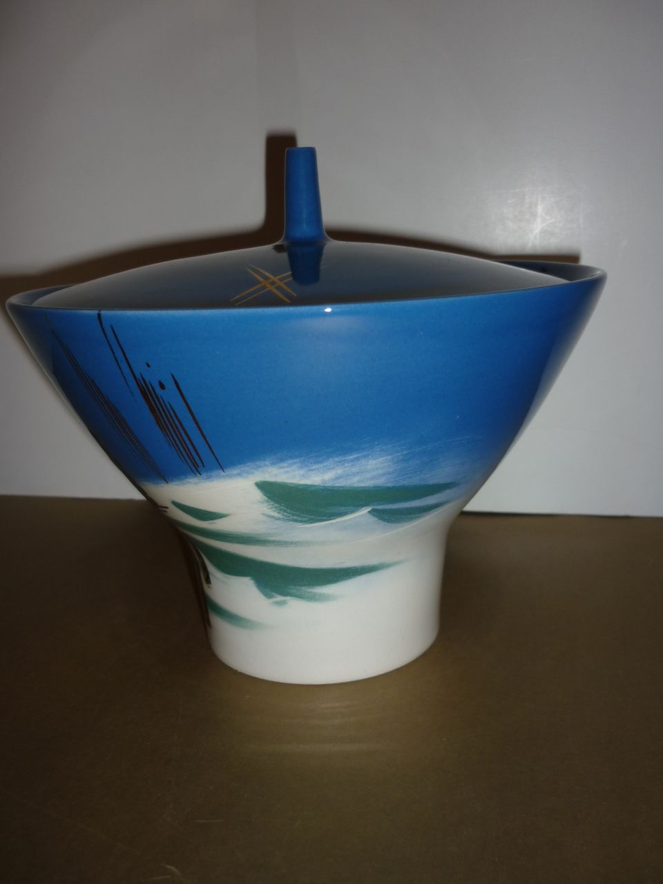 Matthew Adams-Tapered Covered Dish~Cabin~ Mid-Mod Alaska Series Piece Matthew Adams-Tapered Covered Dish~Cabin~ Mid-Mod Alaska Series Piece