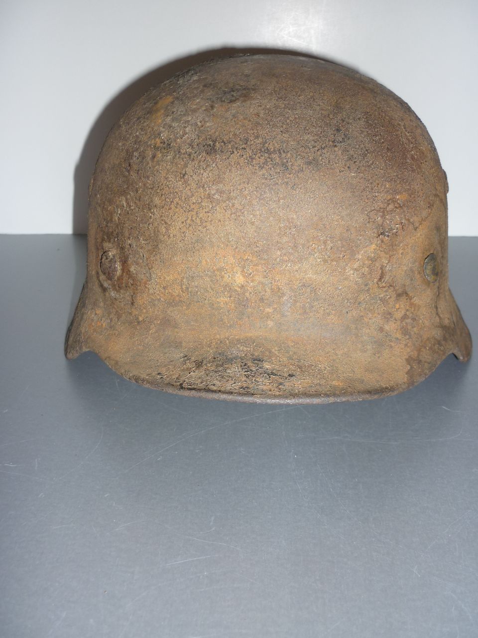 WW 1 German Helmet - Rusty Relic -Buried in a Field, then Dug Up. WW 1 German Helmet - Rusty Relic -Buried in a Field, then Dug Up.