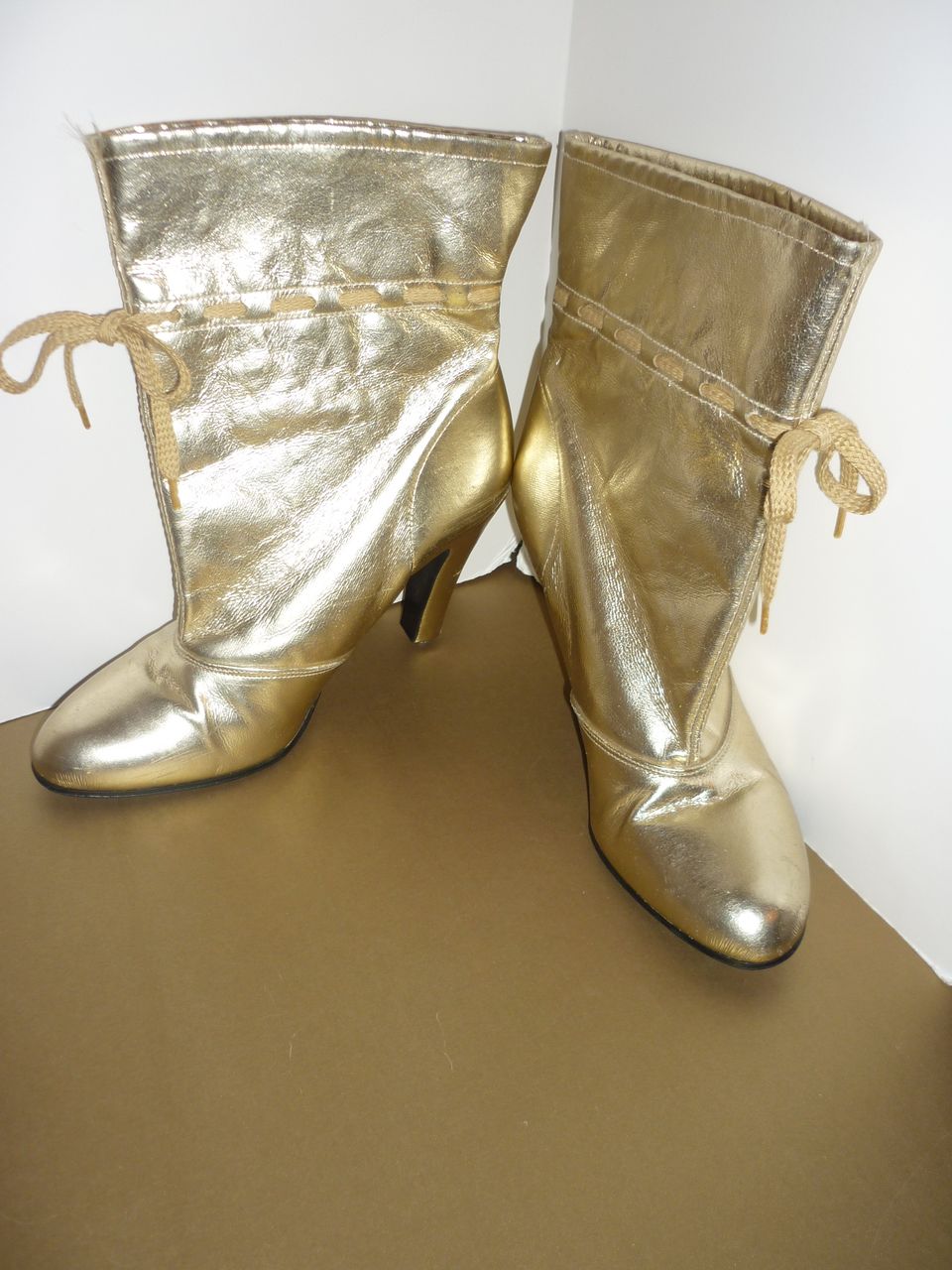 Lotus Gold Lame Boots -Made in the United Kingdom -1970's Lotus Gold Lame Boots -Made in the United Kingdom -1970's