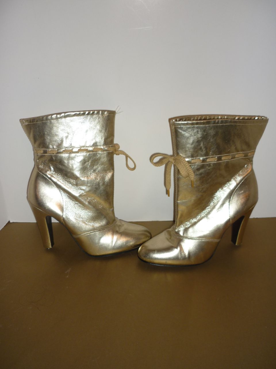 Lotus Gold Lame Boots -Made in the United Kingdom -1970's Lotus Gold Lame Boots -Made in the United Kingdom -1970's