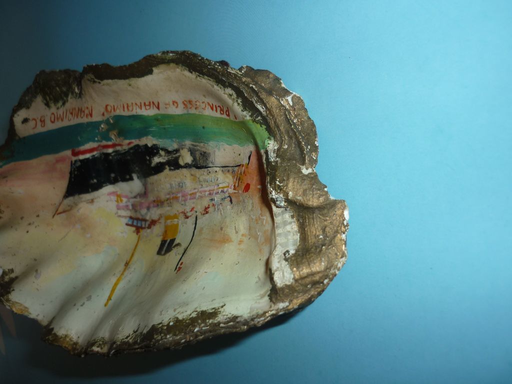 1950's ~Oyster Shell Painting~Nautical-Princess Of Nanaimo Ferry Boat -OOAK 1950's ~Oyster Shell Painting~Nautical-Princess Of Nanaimo Ferry Boat -OOAK
