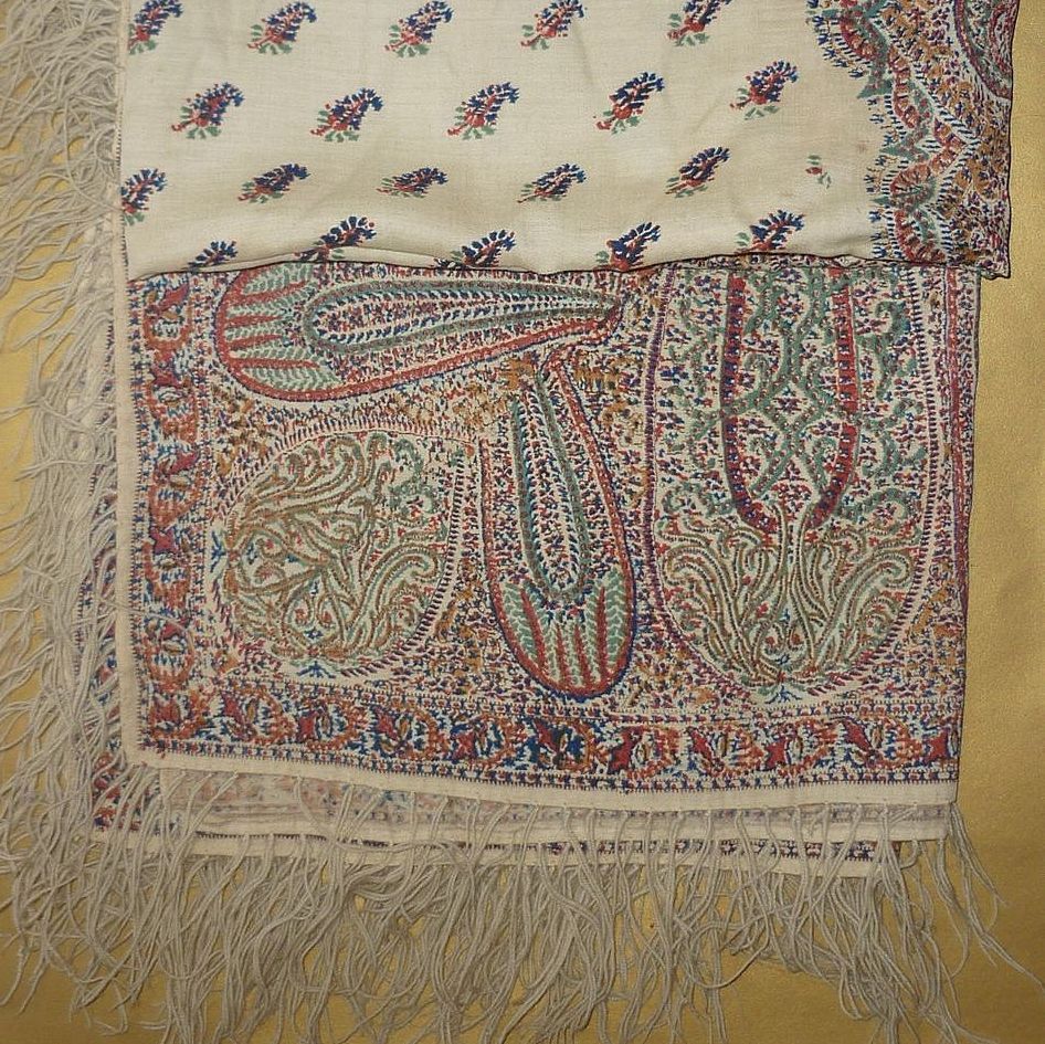 Paisley Shawl - Antique - From The 1800's - 60" By 60" Paisley Shawl - Antique - From The 1800's - 60" By 60"