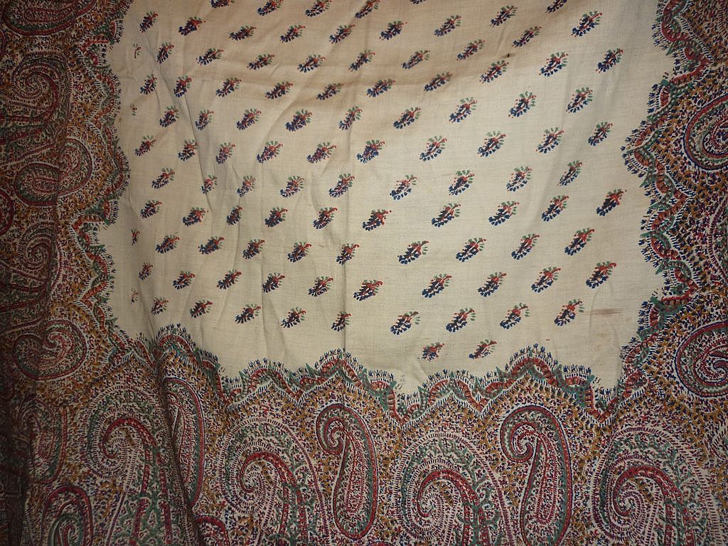 Paisley Shawl - Antique - From The 1800's - 60" By 60" Paisley Shawl - Antique - From The 1800's - 60" By 60"
