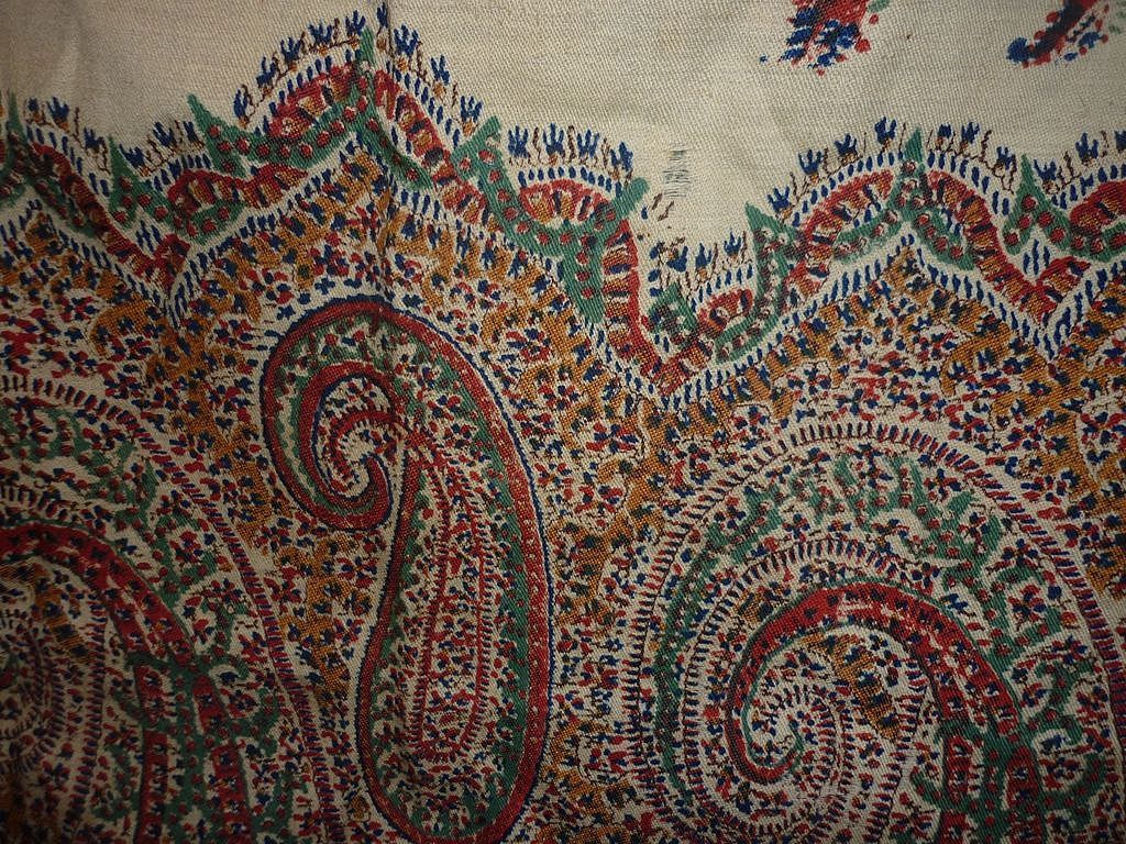 Paisley Shawl - Antique - From The 1800's - 60" By 60" Paisley Shawl - Antique - From The 1800's - 60" By 60"
