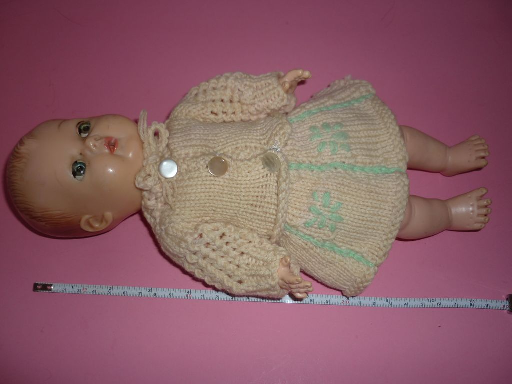 Tiny Tears Doll by American Character -From 1950 11 1/2" tall- knit outfit Tiny Tears Doll by American Character -From 1950 11 1/2" tall- knit outfit