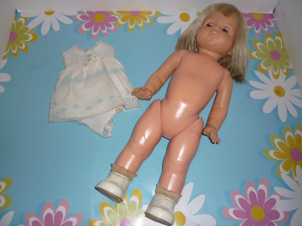 Mattel ~Baby First Step Doll~ from 1960's -Original Dress Mattel ~Baby First Step Doll~ from 1960's -Original Dress