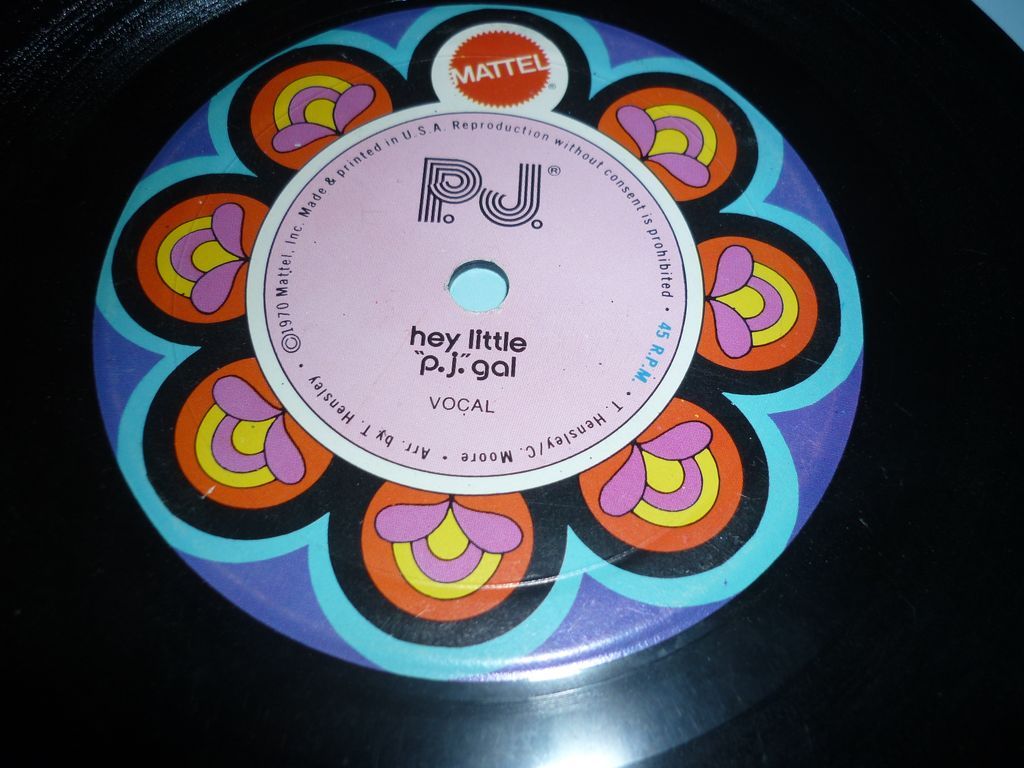 Mattel ~Fashion N Motion-P.J. Record- 45 -Hey Little P.J. Gal -Sear's Exclusive Mattel ~Fashion N Motion-P.J. Record- 45 -Hey Little P.J. Gal -Sear's Exclusive
