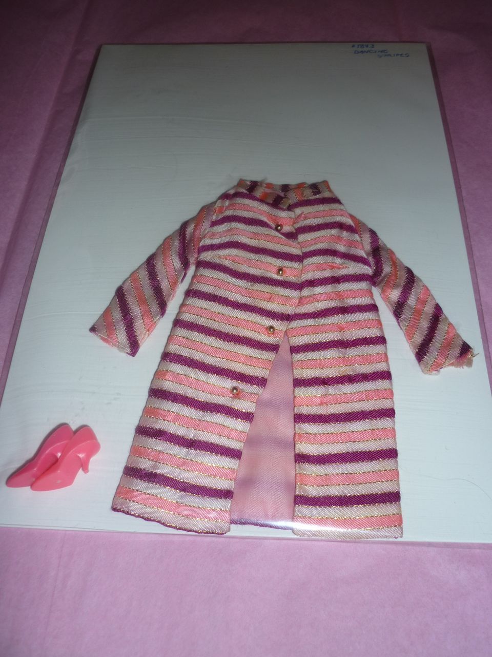 Mattel-Barbie ~Dancing Stripes~ Coat and Shoes #1843-1968 Mattel-Barbie ~Dancing Stripes~ Coat and Shoes #1843-1968