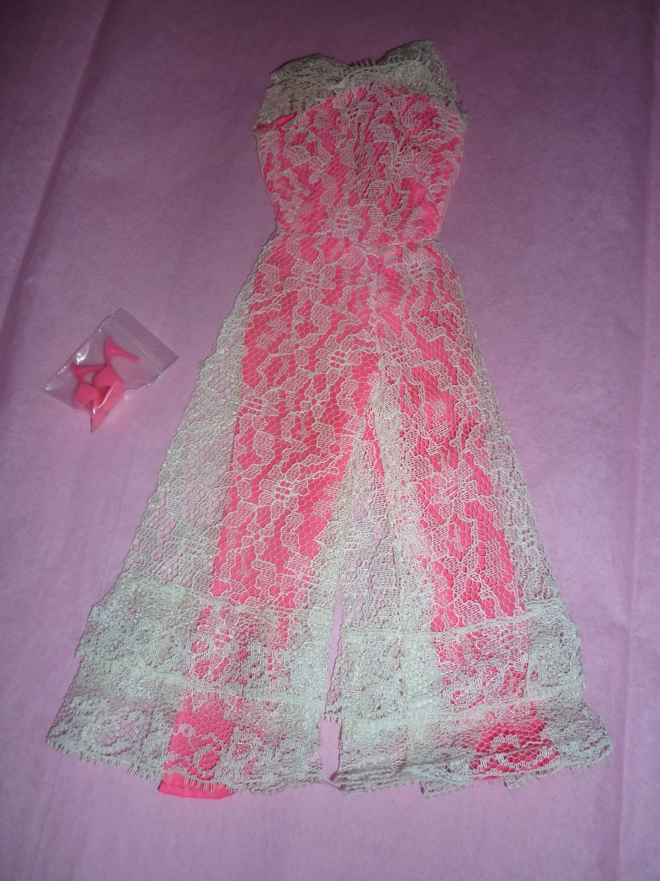 Mattel-Barbie ~Jump Into Lace~ 1968, Jumpsuit and Shoes #1823 Mattel-Barbie ~Jump Into Lace~ 1968, Jumpsuit and Shoes #1823