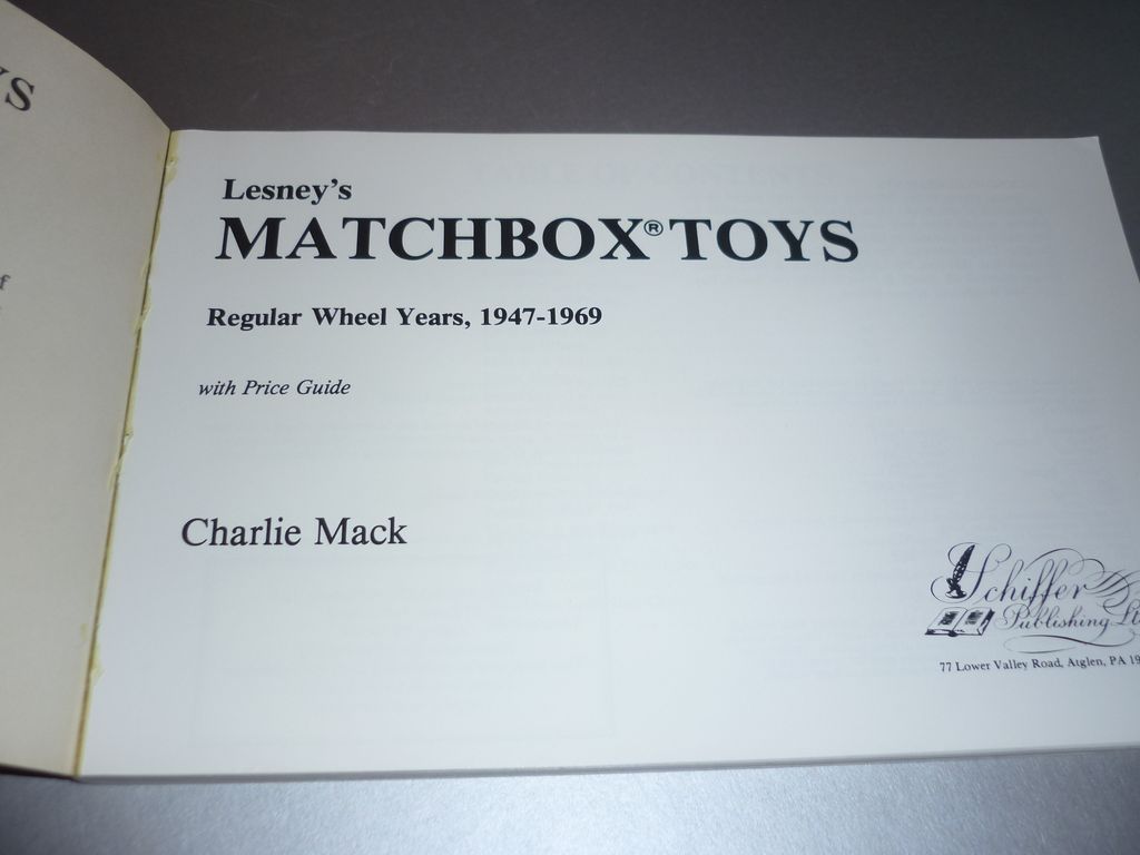 Lesney's Matchbox Toys Book by Charlie Mack 1992 First Edition Lesney's Matchbox Toys Book by Charlie Mack 1992 First Edition