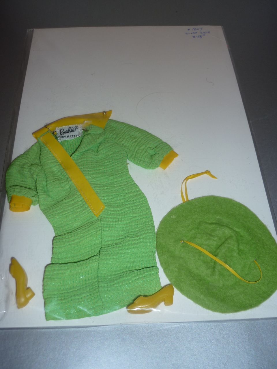 Mattel Barbie ~Snap Dash~ #1824 Dress, Hat, Yellow Squishy Shoes Mattel Barbie ~Snap Dash~ #1824 Dress, Hat, Yellow Squishy Shoes