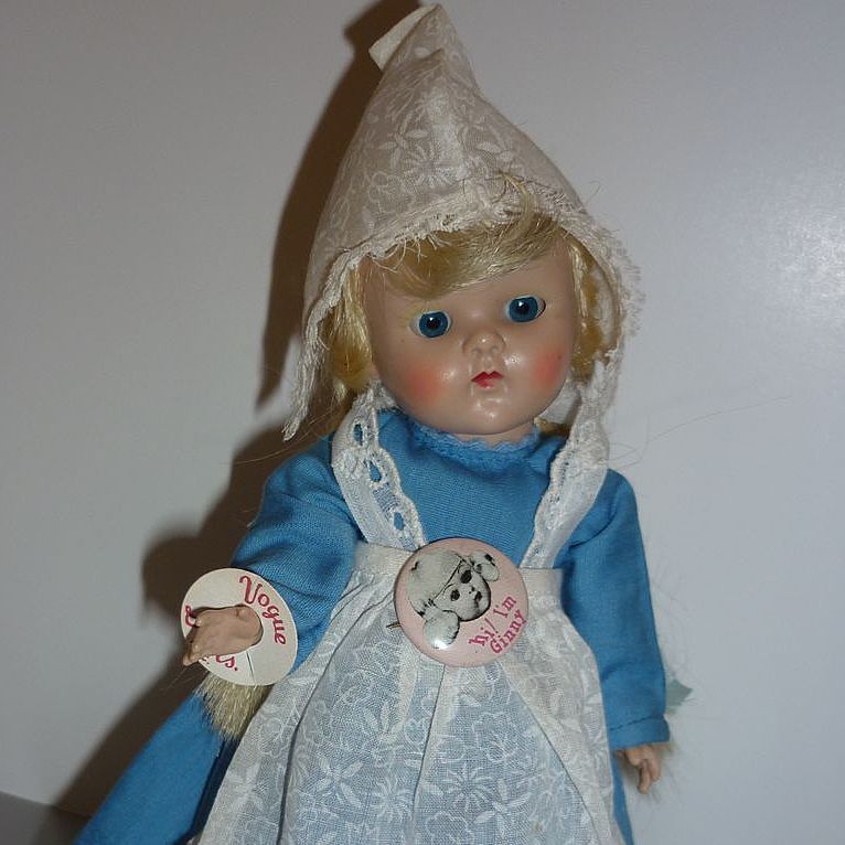 1950's -Vogue - Ginny Doll - Dutch Girl, Holland Girl -Original outfit +wrist tag 1950's -Vogue - Ginny Doll - Dutch Girl, Holland Girl -Original outfit +wrist tag
