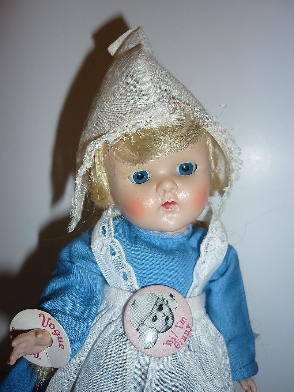 1950's -Vogue - Ginny Doll - Dutch Girl, Holland Girl -Original outfit +wrist tag 1950's -Vogue - Ginny Doll - Dutch Girl, Holland Girl -Original outfit +wrist tag
