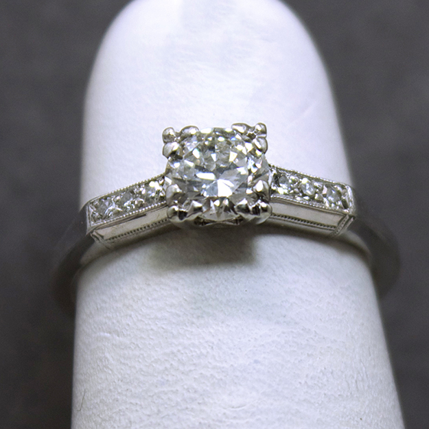 18K Traub Orange Blossom .57TCW Diamond Engagement Ring