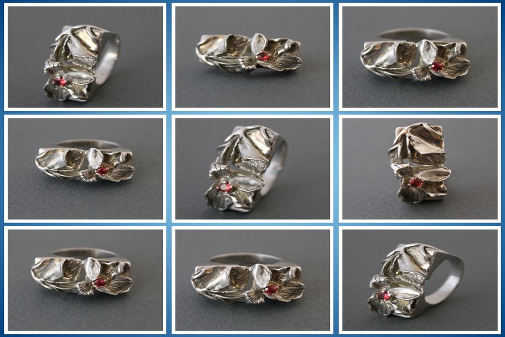Ring Sterling Silver 14 K. Gold Natural Padparadscha Sapphire Ring Sterling Silver 14 K. Gold Natural Padparadscha Sapphire