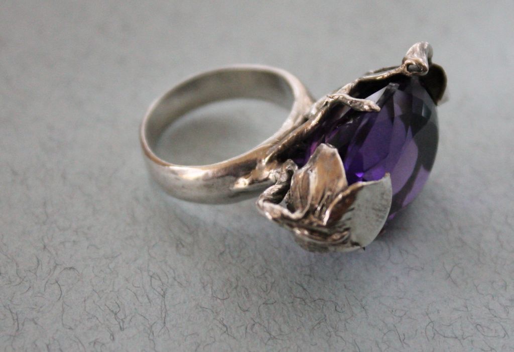 Ring Sterling Silver Amethyst Ring Sterling Silver Amethyst