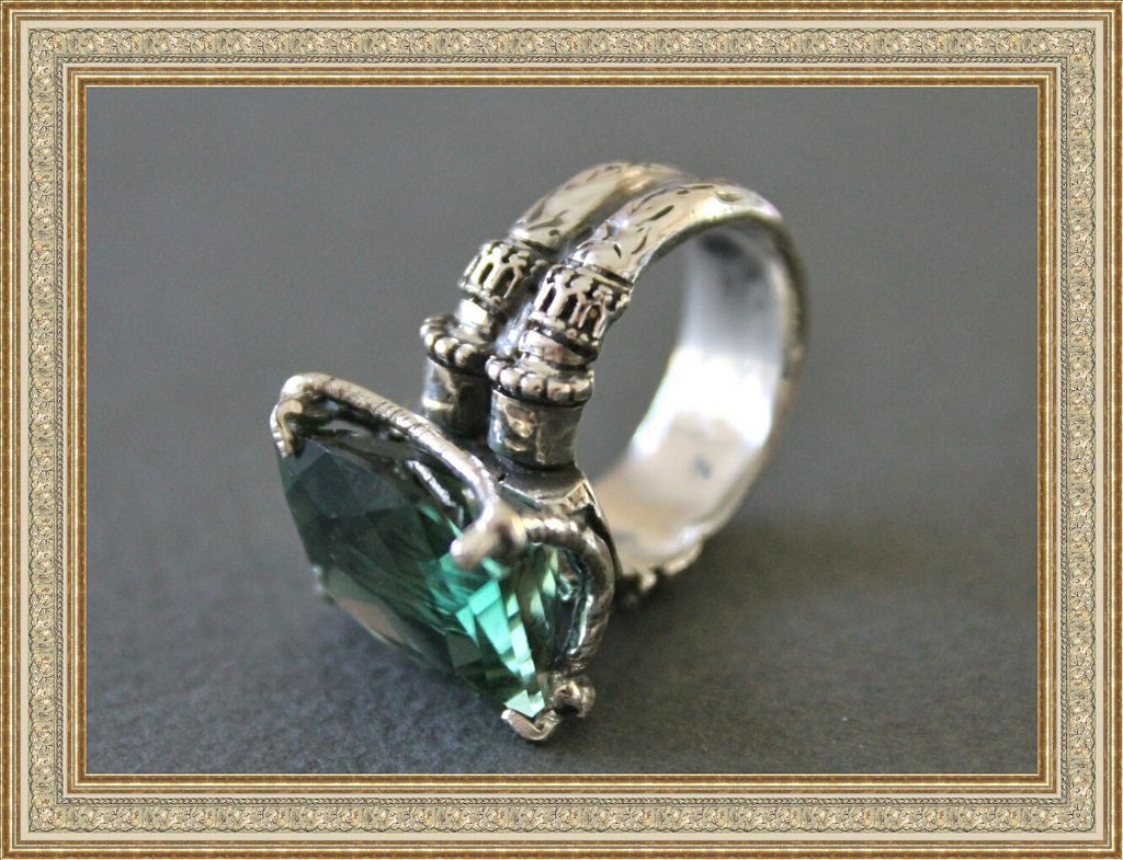 vintage green amethyst ring