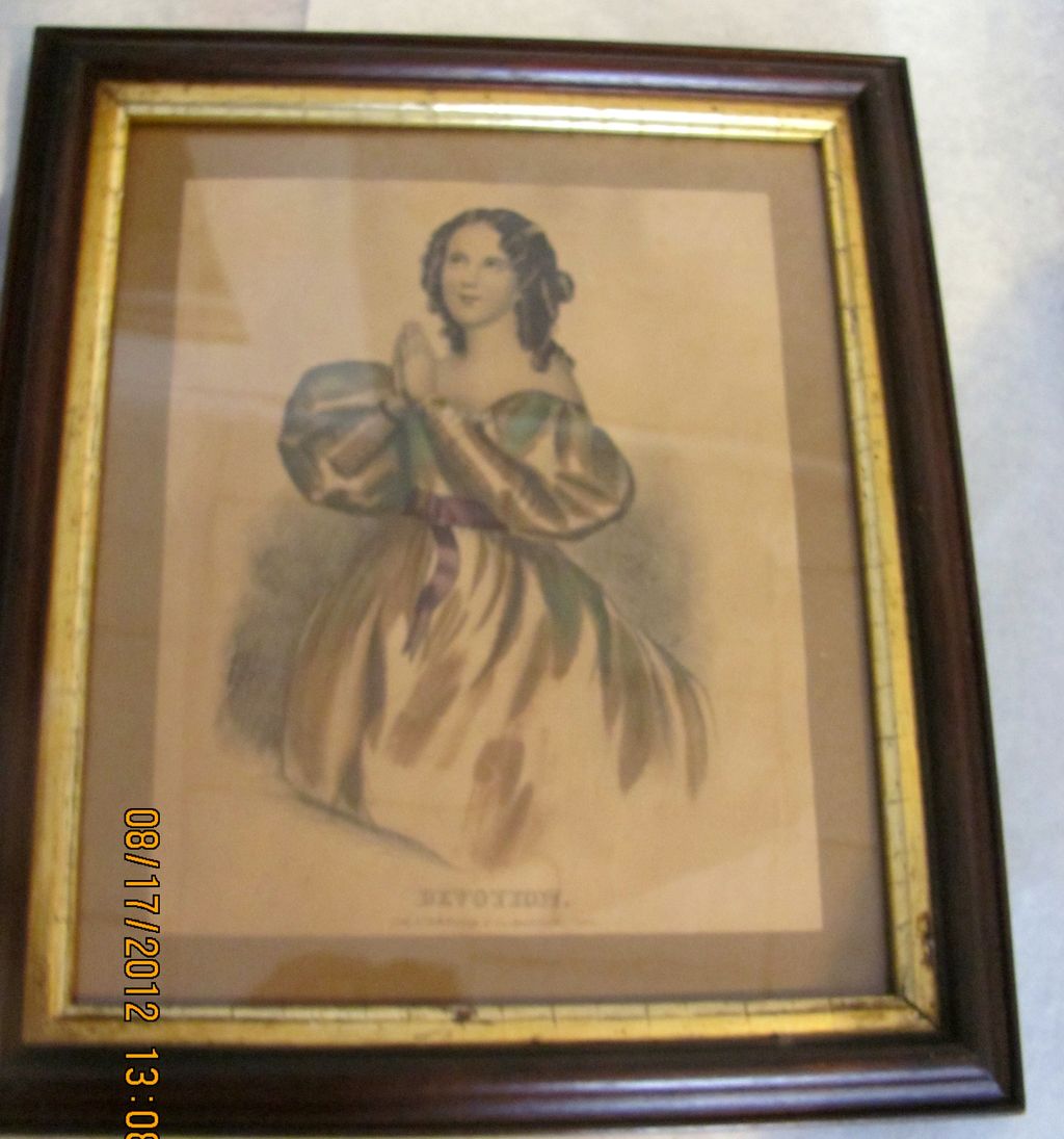 Super framed Kellogg Hartford ct Devotion antique lithograph women praying! Super framed Kellogg Hartford ct Devotion antique lithograph women praying!