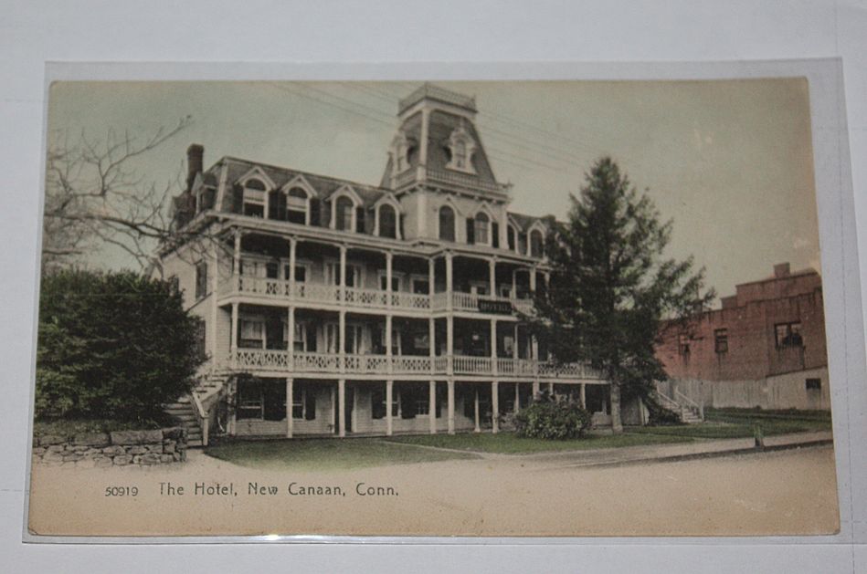ANTIQUE 1906 Rotograph hotel New Canaan CT Connecticut ANTIQUE 1906 Rotograph hotel New Canaan CT Connecticut
