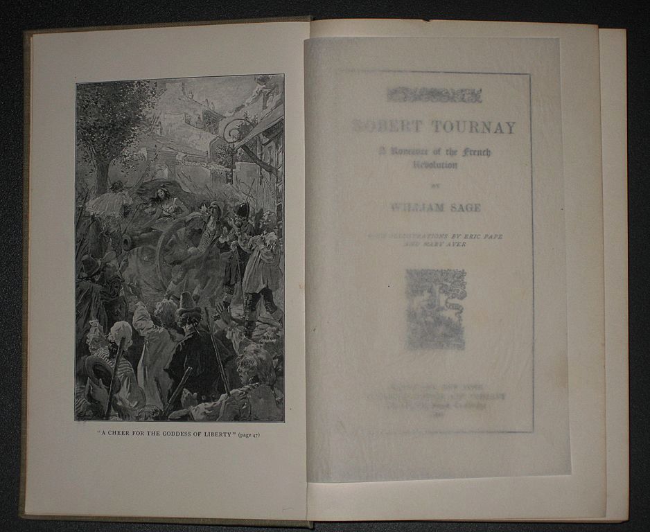 Antique Copy of Historical Novel Robert Tournay by William Sage Antique Copy of Historical Novel Robert Tournay by William Sage